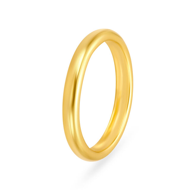 Slender 22 Karat Yellow Gold Finger Ring