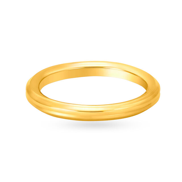 Simplistic Textured 22 Karat Gold Finger Band,,hi-res