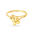 Delicate 18 Karat Yellow Gold Flowerbud Ring 2