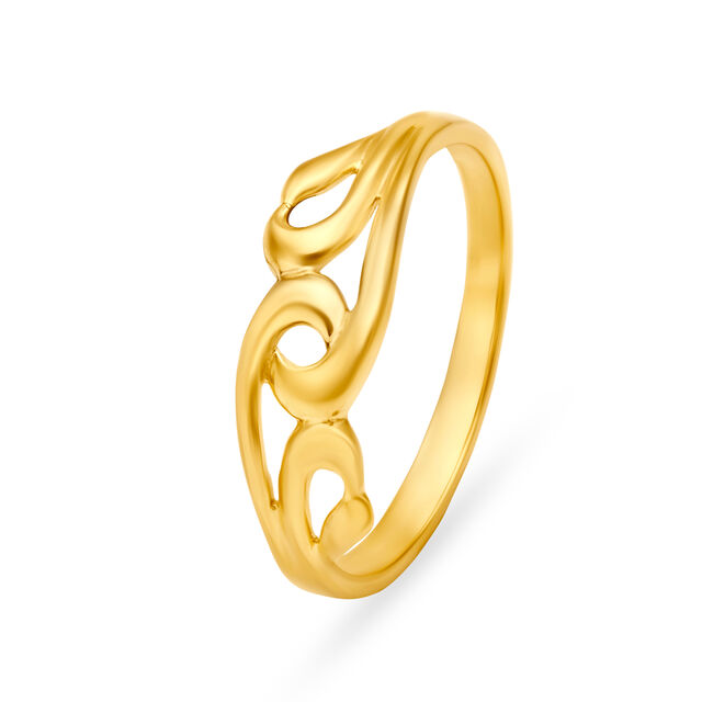 Beautiful 18 Karat Yellow Gold Artistic Stems Ring,,hi-res 