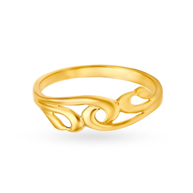 Beautiful 18 Karat Yellow Gold Artistic Stems Ring,,hi-res 2