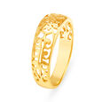 Fabulous 18 Karat Yellow Gold Pattern Finger Ring 