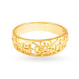 Fabulous 18 Karat Yellow Gold Pattern Finger Ring 2