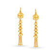 Elegant 22 Karat Yellow Gold Layered Danglers,,hi-res 