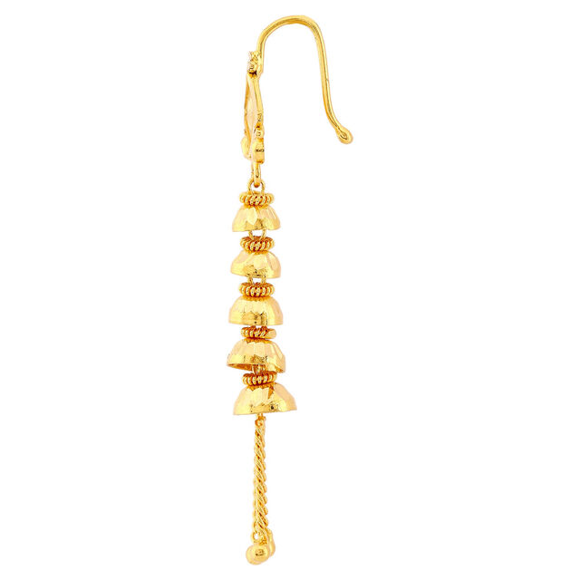 Elegant 22 Karat Yellow Gold Layered Danglers,,hi-res 3