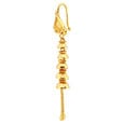 Dazzling 22 Karat Yellow Gold Ornate Long Hoop Earrings,,hi-res 3
