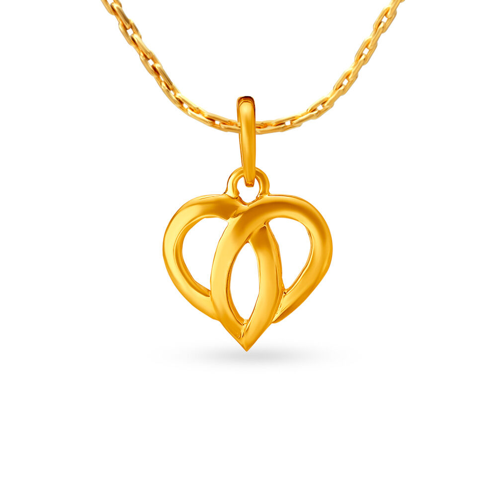 Heart shaped pendant in gold tanishq top