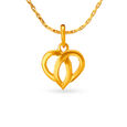 Heart Shaped Gold Pendant For Kids,,hi-res 