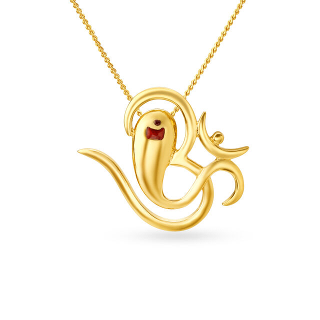 Artistic Gold Pendant 
