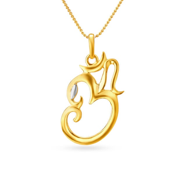 Elegant 22 Karat Gold Om Pendant 