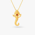 Divine Lord Ganesha Gold Pendant 