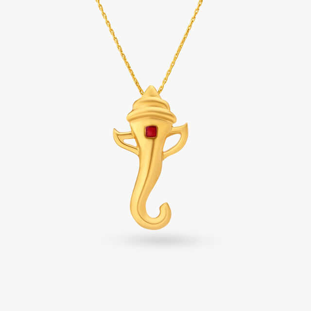 Divine Lord Ganesha Gold Pendant 
