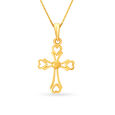Gracious 22 Karat Gold Holy Cross Pendant 