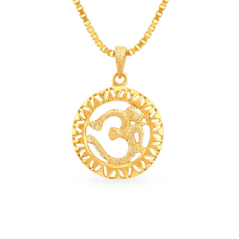 Tanishq gold om locket hot sale