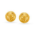 Dainty Floral Gold Stud Earrings 