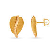 Mutifaceted 22 Karat Yellow Gold Studs In Dual Tone 2