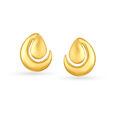 Fashionable 22 Karat Yellow Gold Artsy Curve Stud Earrings,,hi-res 