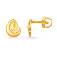 Fashionable 22 Karat Yellow Gold Artsy Curve Stud Earrings,,hi-res 2