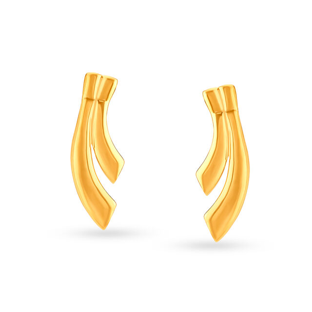 Stunning Luxurious Gold Bali Stud Earrings 