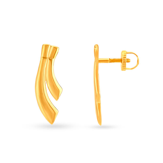 Stunning Luxurious Gold Bali Stud Earrings 2