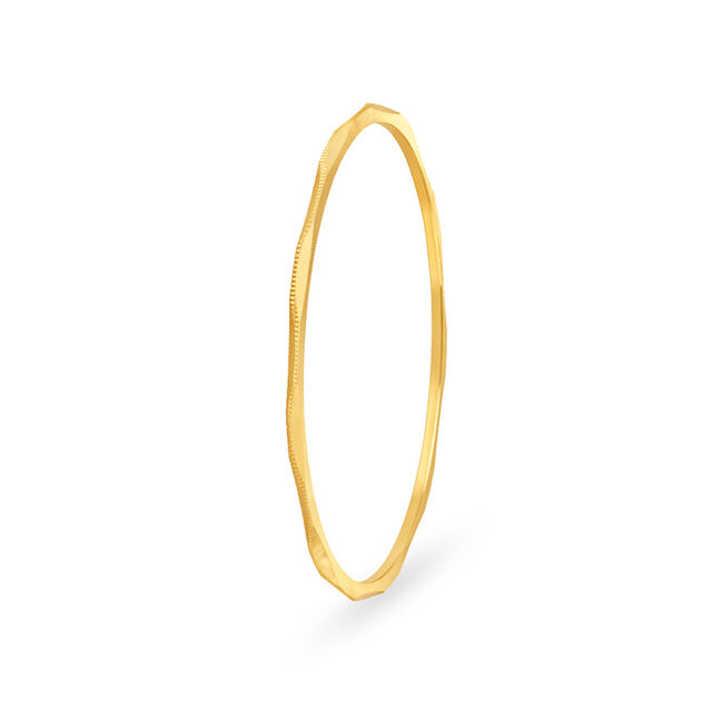 Sleek Textured Gold Bangles 3