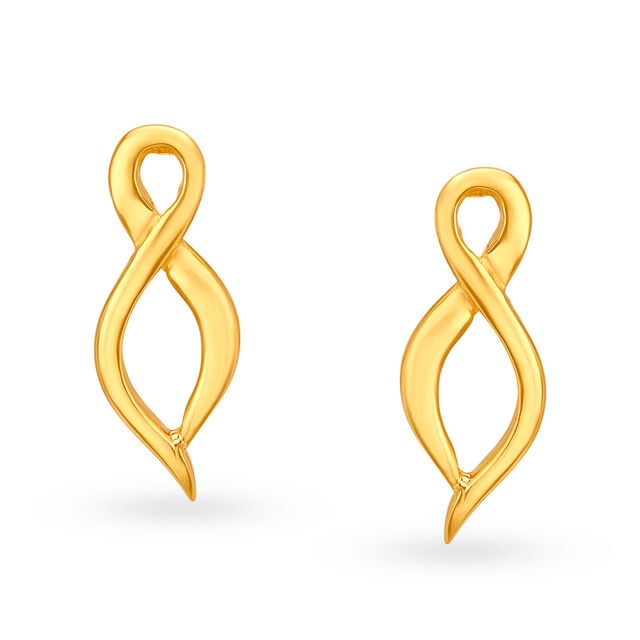 Artistic Infinity Gold Pendant and Earrings Set,,hi-res 3