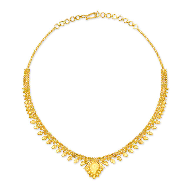 Tear Drop Gold Necklace Set,,hi-res 2