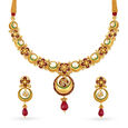 Round Gold Necklace Set 