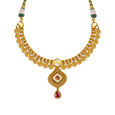 Pristine Floral Gold Necklace Set,,hi-res 2
