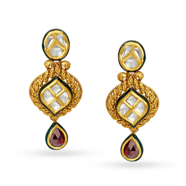 Pristine Floral Gold Necklace Set,,hi-res 3