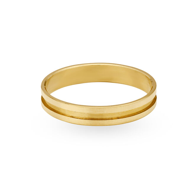 Classic 22 Karat Yellow Gold Ridged Finger Ring,,hi-res 2