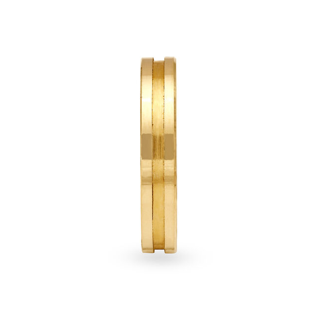 Classic 22 Karat Yellow Gold Ridged Finger Ring,,hi-res 3