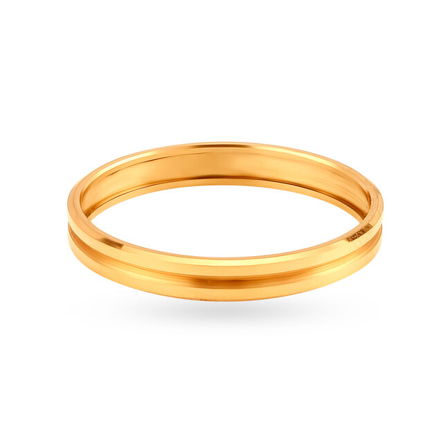 Sleek 22 Karat Yellow Gold Band Finger Ring,,hi-res