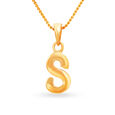 Beautiful 22 Karat Gold Alphabet Pendant In Matte,,hi-res 