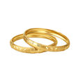 Flatly Carved Gold Bangle,,hi-res 