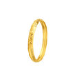 Flatly Carved Gold Bangle,,hi-res 3