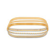 Glimmering Yellow Gold Embossed Bangle 