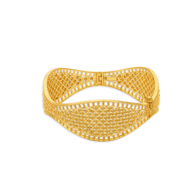 Broad Wave Form Bangle,,hi-res