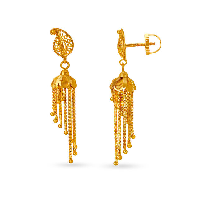Slender Mango Design Drop Earrings 2