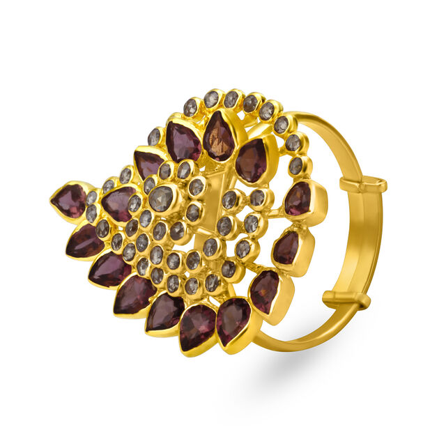 Spellbinding Cocktail Gold Finger Ring,,hi-res