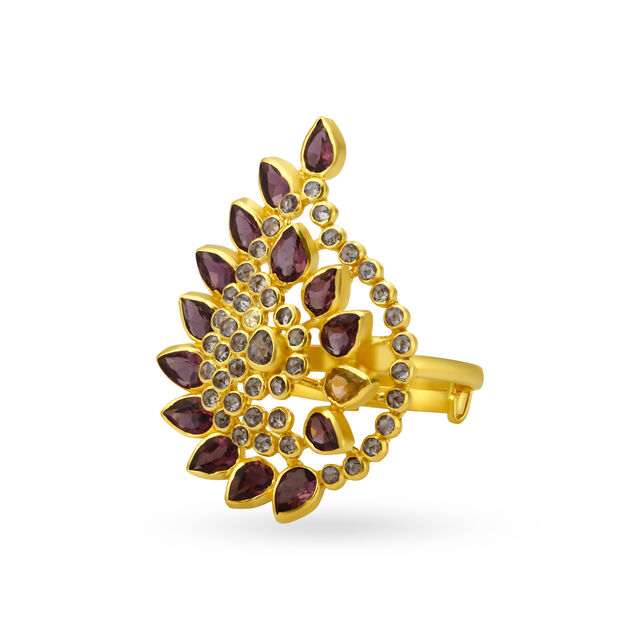 Spellbinding Cocktail Gold Finger Ring,,hi-res