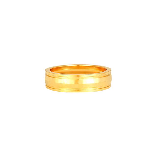 Captivating Geometric Gold Challa Ring for Men,,hi-res 