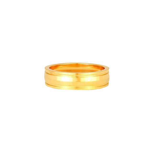 Captivating Geometric Gold Challa Ring for Men,,hi-res 2