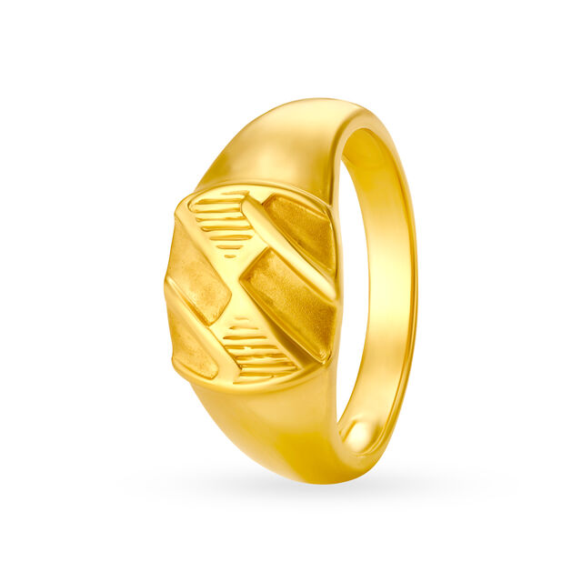 Lustrous 22 Karat Yellow Gold Finger Ring 