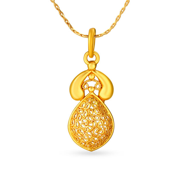 Yellow gold pendant 