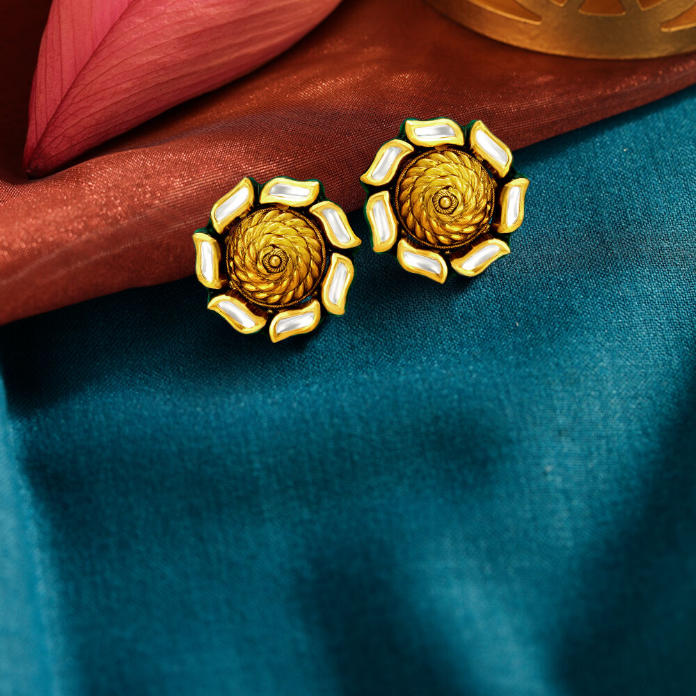 Kundan gold earrings price store