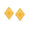 Elegant Filigree Gold Stud Earrings 