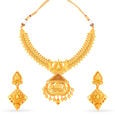 Whimsical 22 Karat Yellow Gold Carved Diorama Necklace And Earrings Set,,hi-res 