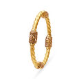 Magnificent 22 Karat Yellow Gold Carved Spiral Bangle,,hi-res 3