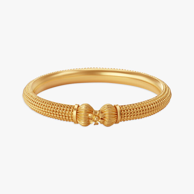Bold Intricate Gold Bangle 